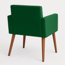 Ver imagem 6 de Poltrona Decorativa para Sala de Espera Comercial Tecido Suede Base de Madeira Pés Palito