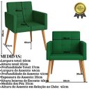 Ver imagem 2 de Poltrona Decorativa para Sala de Espera Comercial Tecido Suede Base de Madeira Pés Palito