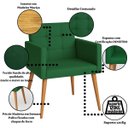 Ver imagem 3 de Poltrona Decorativa para Sala de Espera Comercial Tecido Suede Base de Madeira Pés Palito