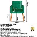Ver imagem 2 de Poltrona Costurada para Manicure Decorativa Salão de Beleza - Moblan Decor:verde