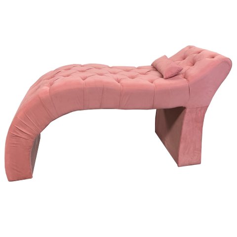 Maca Estética Estofada em Captonê Suede Rose - Dominic Decor