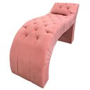 Ver imagem 2 de Maca Estética Estofada em Captonê Suede Rose - Dominic Decor