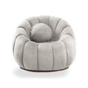 Ver imagem 2 de Poltrona Decorativa Orgânica Fixa Cloud Bouclê Cinza Claro E03 - D’Rossi