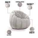 Ver imagem 3 de Poltrona Decorativa Orgânica Fixa Cloud Bouclê Cinza Claro E03 - D’Rossi