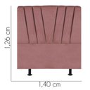 Ver imagem 2 de Cabeceira Estofada Bélgica 140cm Casal para Cama Box Quarto Suede Rose Gold - Gat Magazine