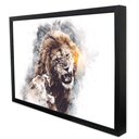 Ver imagem 3 de Quadro Decorativo Leões Selvagens em Moldura Caixa Tacolado Moldura Trad 1cm Branca sem Vidro 30 X 4