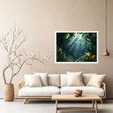 Ver imagem 1 de Quadro Decorativo Folhagem Verde e Laranja - 50x70cm:moldura Branca