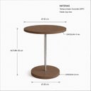 Ver imagem 4 de Mesa Lateral em Concreto Uhpc Diam.42 Atmosfera Solo 42x53 Textura Bruta Haste Aço Inox