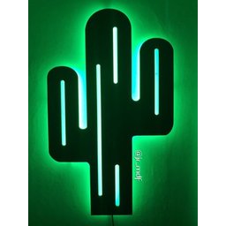 Cacto Luminoso em MDF LED - 1