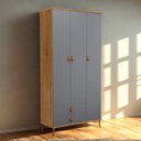 Ver imagem 1 de Guarda Roupa Compacto Jujuba Moderno Mdf Qualidade Premium:cinza