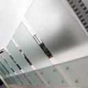 Ver imagem 1 de Película Jateada Para Vidro Box Vitrine Janela Fosca Adesivo Transparente 0,75x2,50m