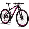 Bicicleta Aro 29 Quadro 17 Alumínio 21v Freio a Disco Mecânico Aluminum Preto/Rosa - Raider - 1