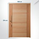 Ver imagem 2 de Kit Porta Pivotante Maciça de Eucalipto 214x109x14cm PM95 Clean Cruzeiro Portas