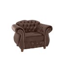 Ver imagem 1 de Poltrona Chesterfield Merlo - Veludo Marrom / Decoração, recepção , barbearia, sala tv estar
