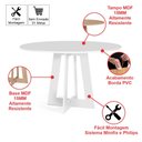 Ver imagem 2 de Mesa de Jantar Redonda 120 Cm Montreal Branco
