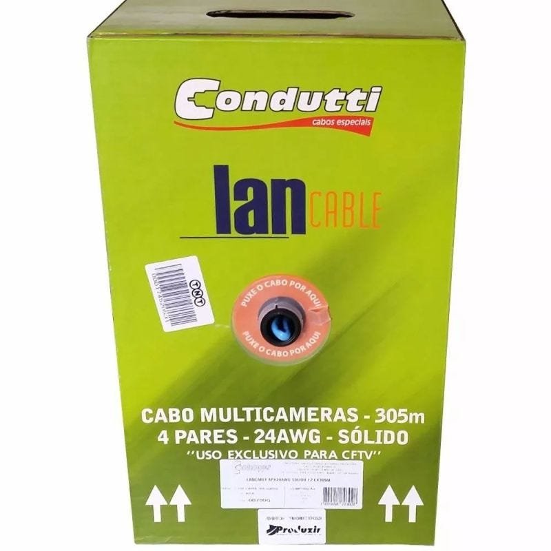 Cabo Tipo Lan Condutti 305m 4 Pares 24awg Solido - 4