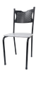 Ver imagem 1 de Cadeira para Cozinha Mc Tubular Almofadada Estrutura Preta com Assento Branco Medcombo