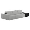Ver imagem 7 de Sofá Ilha Modular Living com Puff 342cm Georgia K04 Bouclê Cinza/preto - Mpozenato