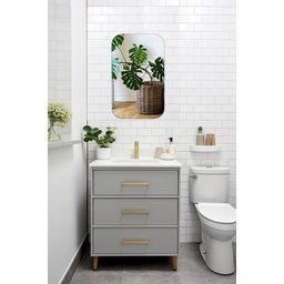 ESPELHO DECORATIVO RETANGULAR 60CMX35CM MODERNO LUXO SALA QUARTO BANHEIRO - 2