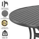 Ver imagem 2 de Mesa Ascoli em Alumínio com o Tampo Ripado Preto