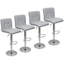 Ver imagem 1 de Kit 4 Banquetas Confort Gomos Estofada Couro Giratória C/ Regulagem