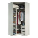Ver imagem 1 de Guarda Roupa 3 Gavetas, Cabideiro, 5 Prateleiras Crema