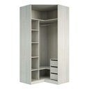 Ver imagem 5 de Guarda Roupa 3 Gavetas, Cabideiro, 5 Prateleiras Crema