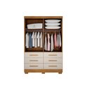 Ver imagem 3 de Guarda Roupa 2 Portas (1 C- Espelho) e 6 Gavetas Buriti-jequitibá Cumaru-fendi