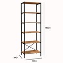 Ver imagem 2 de Kit 02 Estantes Livreiro Multiuso Industrial 180cm Preto