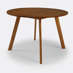 Mesa de Jantar Redonda Espanha 110 Cm Cor Castanho - 5