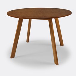 Mesa de Jantar Redonda Espanha 110 Cm Cor Castanho - 1
