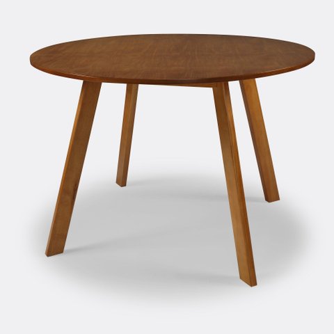 Mesa de Jantar Redonda Espanha 110 Cm Cor Castanho