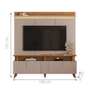 Ver imagem 4 de Painel com Led e Rack Ripado com Prateleira Canela
