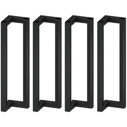 Kit 4 Pés Mesa de Jantar Industrial Carbono 74cm Cantoneira Pretos Evidence Dimec - 1