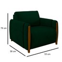Ver imagem 4 de Poltrona Decorativa para Sala de Estar 98cm Amaranto M22 Veludo Verde - Mpozenato
