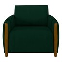 Ver imagem 3 de Poltrona Decorativa para Sala de Estar 98cm Amaranto M22 Veludo Verde - Mpozenato