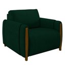 Ver imagem 1 de Poltrona Decorativa para Sala de Estar 98cm Amaranto M22 Veludo Verde - Mpozenato