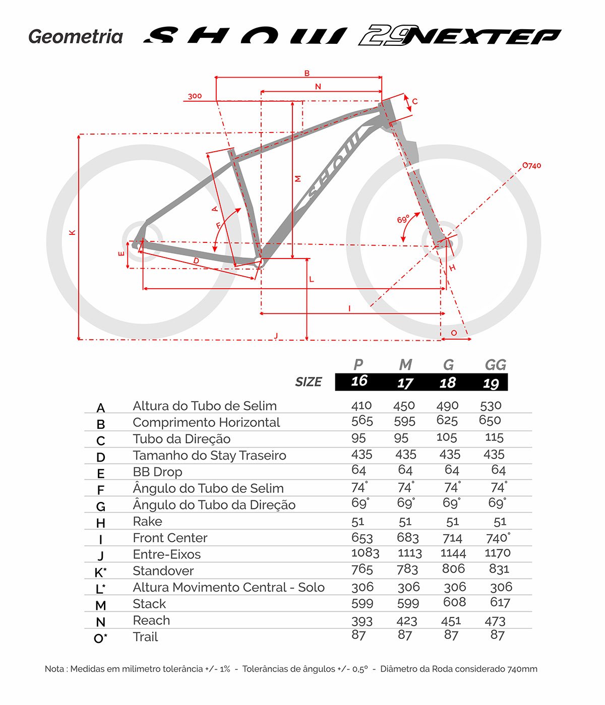 Quadro Show Nextep MTB aro 29 alumínio - DISPONÍVEL em 10 OPÇÕES