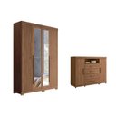 Ver imagem 1 de Guarda Roupa +cômoda 2 Peças Qc305 Jatobá - Santos Andirá