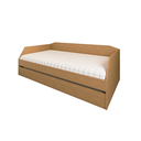 Ver imagem 5 de Sofá Cama Solteiro Duplo com Cama Auxiliar e Rodízio Resistente Duo Amendoa