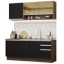 Ver imagem 3 de Armário de Cozinha Compacta 180cm Rustic Preto Glamy Madesa 06