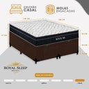 Ver imagem 4 de Cama Box com Baú Casal 138cm Royal Air com Colchão Molas Ensacadas Suede Bege Royal