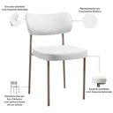 Ver imagem 4 de Kit 08 Cadeiras Decorativas para Sala de Jantar Melina Base Arena L02 Facto Branco - Lyam Decor