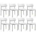 Ver imagem 1 de Kit 08 Cadeiras Decorativas para Sala de Jantar Melina Base Arena L02 Facto Branco - Lyam Decor