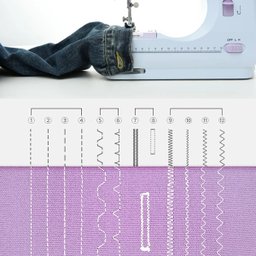 Mini Máquina de Costura Portátil:branco - 4