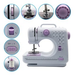 Mini Máquina de Costura Portátil:branco - 5