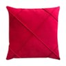 Capa para Almofada Drapeada em Veludo Quadrada 60x60 Vermelho - 1
