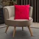 Ver imagem 2 de Capa para Almofada Drapeada em Veludo Quadrada 60x60 Vermelho