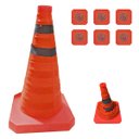 Ver imagem 4 de Cone de Sinalizaçao Retratil Portatil Kit 6 Uni Dobravel Obra Transito Trafego Segurança Balizador e