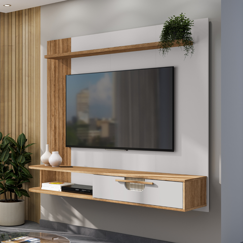 Painel para TV Domus Prime 65 Polegadas Cinamomo Off White